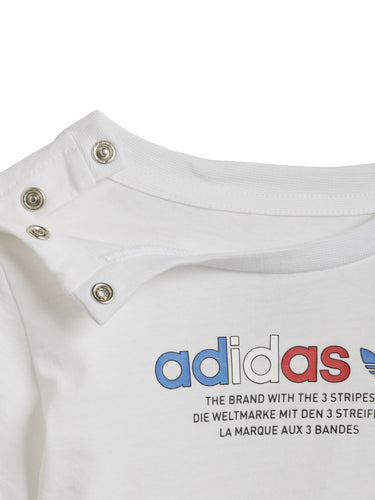 Tute a manica corta Bambini Unisex Adidas - Adicolor Shorts And Tee Set - Bianco