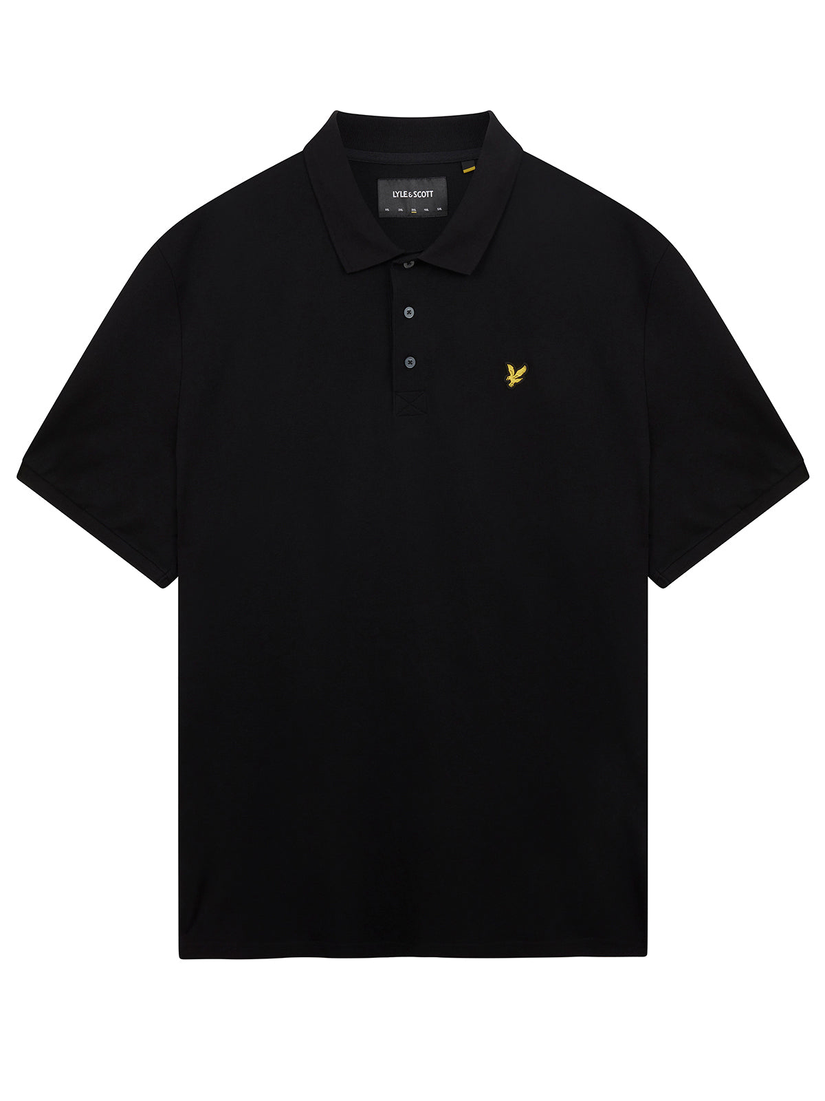 Polo Uomo Lyle & Scott - Regular Fit Organic Cotton Plain Polo Shirt - Nero