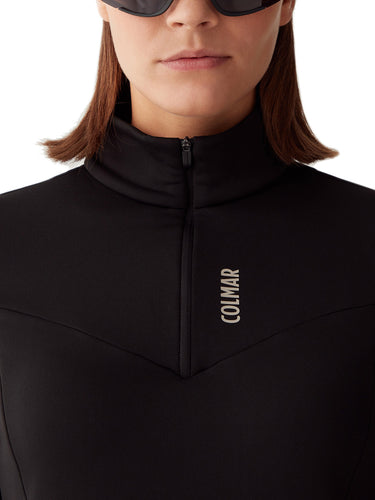 Maglie e pile Donna Colmar - Felpa Da Sci In Pile Stretch A Mezza Zip - Nero