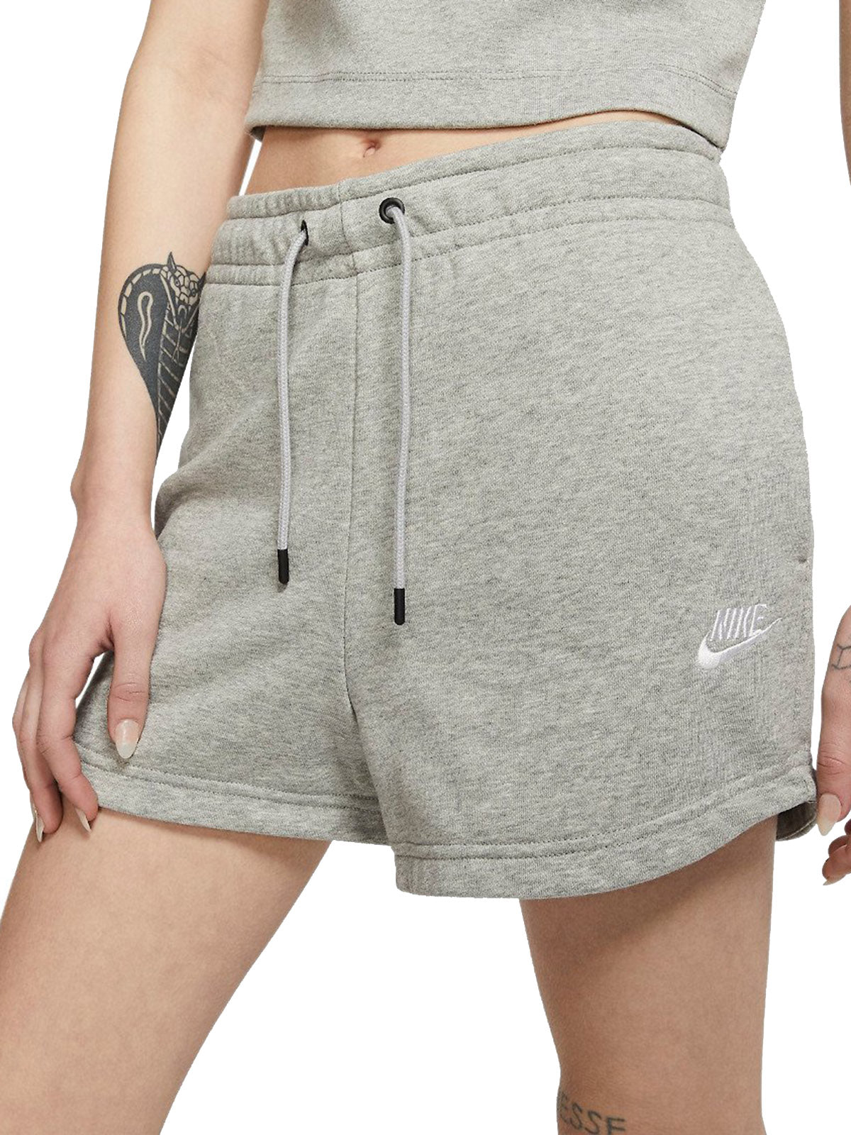 Nike Women's Bermuda - Nike Sportswear Essential French Terry Short - Grey
