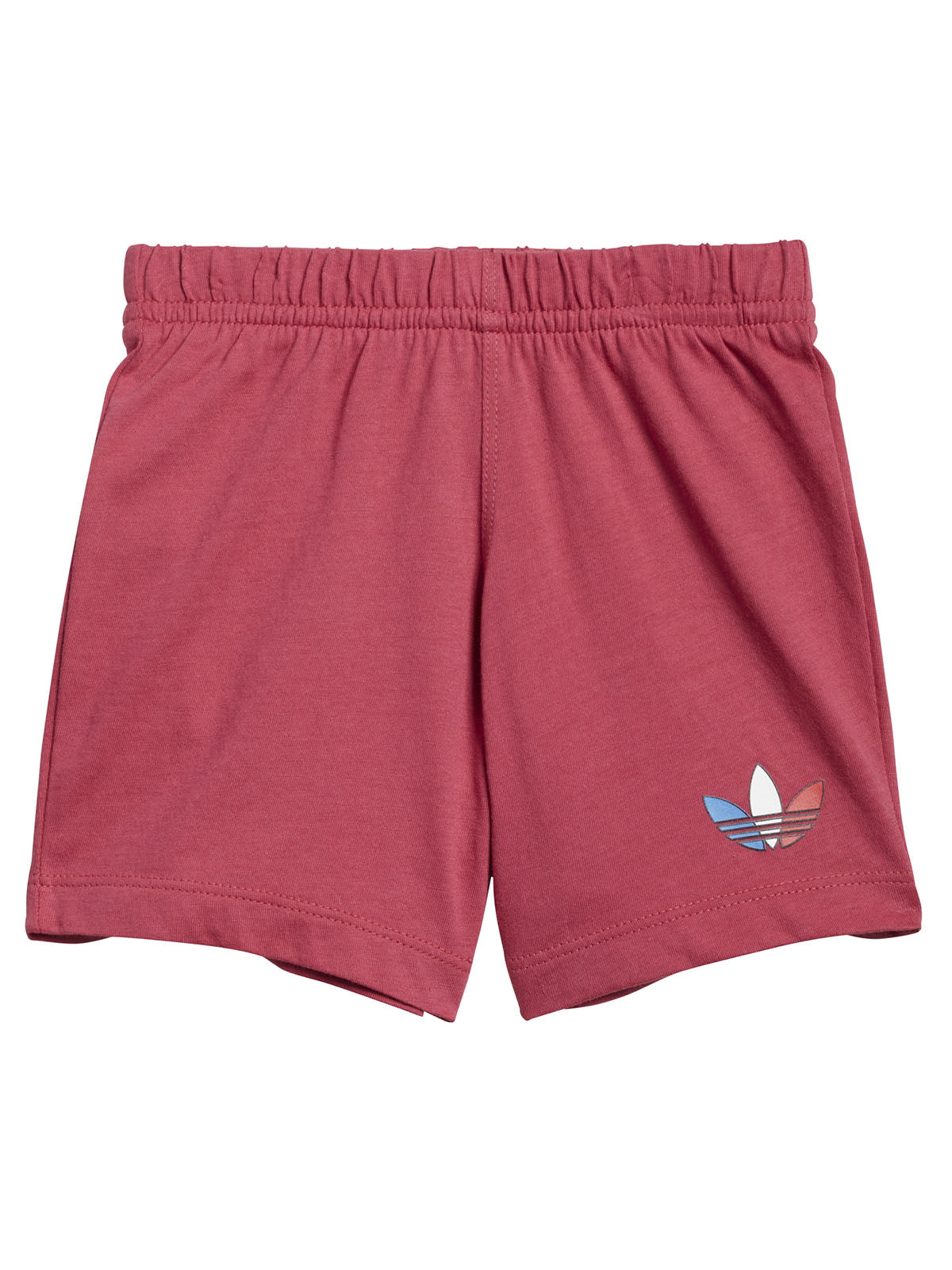 Kids Unisex Adidas Short Sleeve Tracksuits - Adicolor Shorts And Tee Set - White