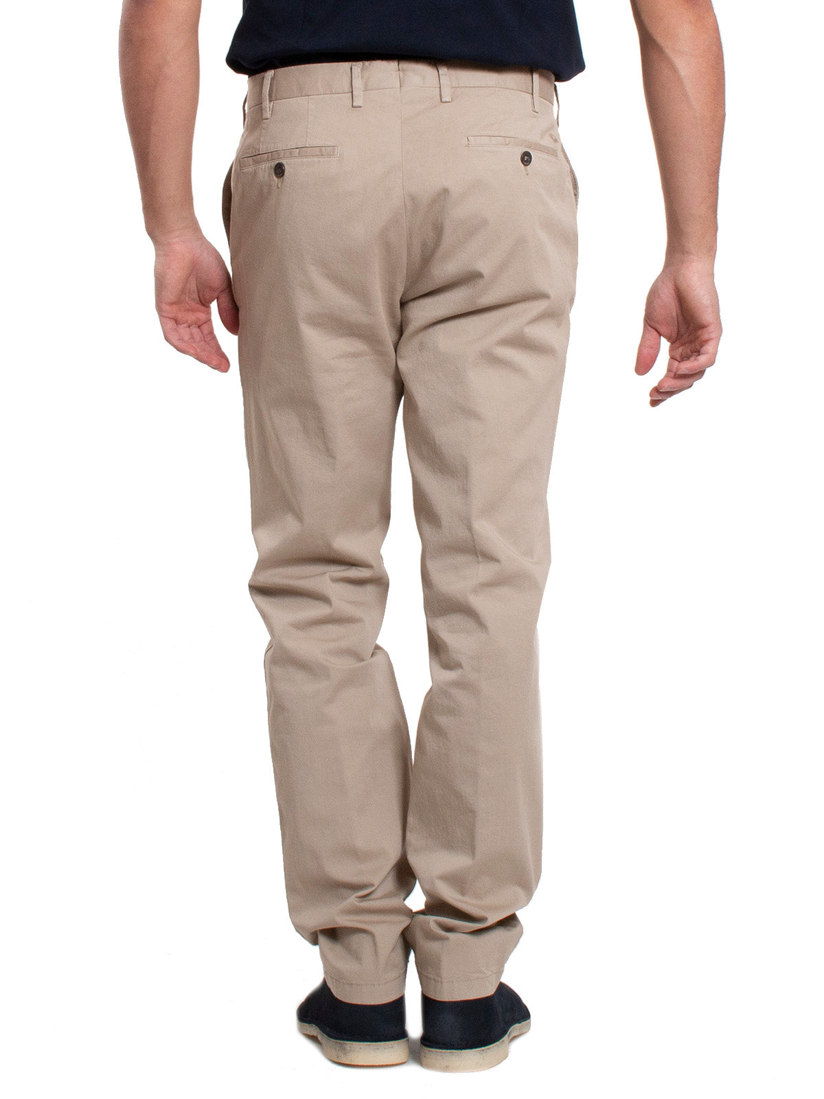 Pantaloni Uomo Lardini - Dyed Drop Regular Stretch Cotton Trousers - Beige